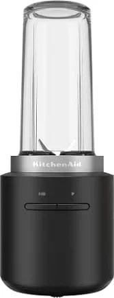 Kitchenaid Blender portable sans fil - Go Cordless - Mixeur portable avec Bol mélangeur de 473 ml - Function pulse - Lame inox - Sans BPA - Avec batterie - Noir