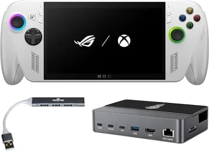 ASUS ROG Xbox Ally Ordinateur portable de jeu avec écran tactile IPS FHD 7" (AMD Ryzen Z2 A, 16 Go LPDDR5X, 512 Go SSD, AMD Radeon, empreintes digitales, WiFi 6E, Bluetooth 5.4, Win 11 Home) avec