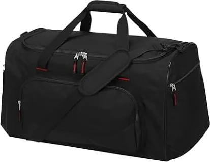 LONALIA 65L Grand Sac de Sport Homme - Sac de Fitness Homme, Sac de Voyage pour Sport, Weekend Gym - Noir