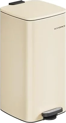 SONGMICS Poubelle de Cuisine à Pédale, 30 L, en Acier