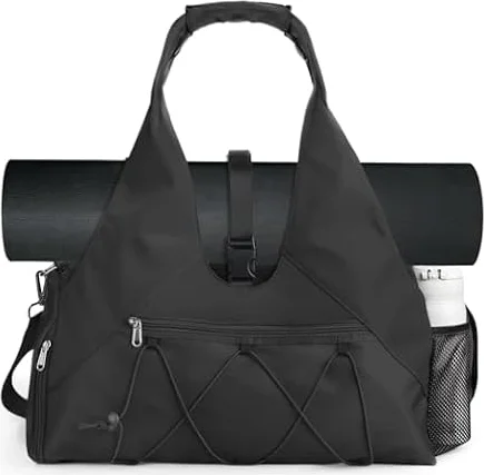 SIVENKE Sac de Sport pour Homme et Femme avec Compartiments Chaussures et Humide - Voyage Sac de voyage pour tapis de yoga Pour homme et femme