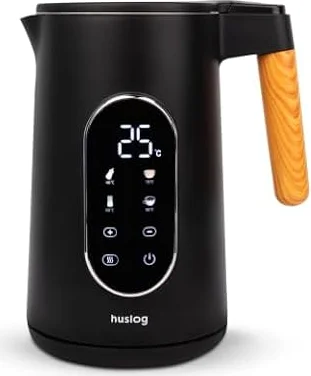 Huslog Bouilloire Électrique 1,7 L, Température Réglable, Effet Bois