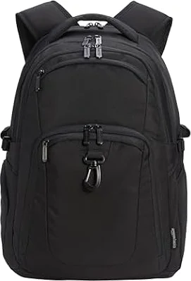 Amazon Basics Sac à dos de voyage pour ordinateur portable 17", Noir