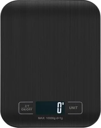 Balance De Cuisine NuméRiques, Balances NuméRiques Professionnelles 10 kg - Mesure PréCise Jusqu'à 1g,Balances De Cuisine éLectroniques Avec éCran Lcd, Fonction Tare (Noir)