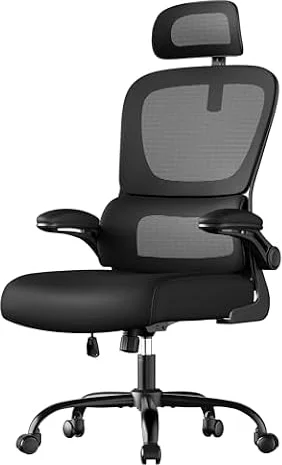 SONGMICS Chaise de Bureau Ergonomique, Tissu en Maille Double Couche