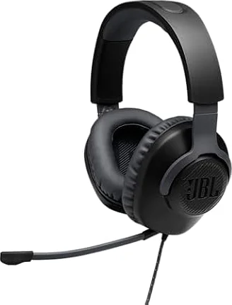 JBL Quantum 100 – Casque gaming filaire avec micro détachable – Accessoire gamer léger et confortable – Compatible avec plusieurs plateformes – Couleur : Noir