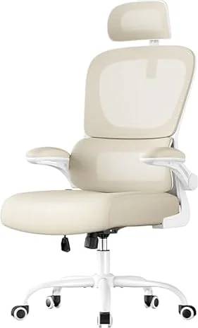 SONGMICS Chaise de Bureau Ergonomique, Tissu en Maille Double Couche
