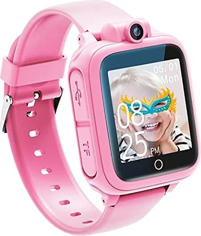 Awatty Montre Intelligente, Jouet Enfant 3 4 5 6 7 8 9 10 11 12 Ans, Caméra Rotative à 90°, 14 Jeux, Montre Connectée Garçon, Jeux Cadeaux Grands Fille Garçon