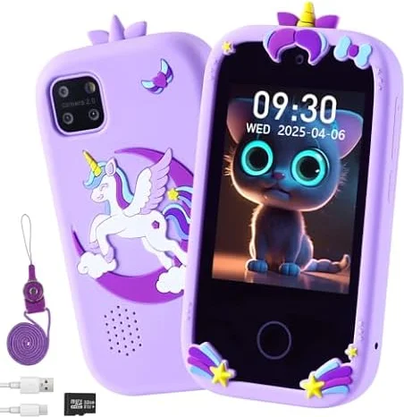 Telephone Portable Enfant Jouet pour garçons et filles âgés de 3 à 12 ans