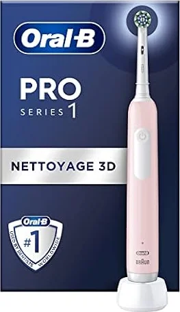 Oral-B Brosse à Dents Electrique Pro 1 avec Brossette de Rechange, Rose