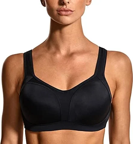 SYROKAN Soutien Gorge Femme Sport Noir 95E