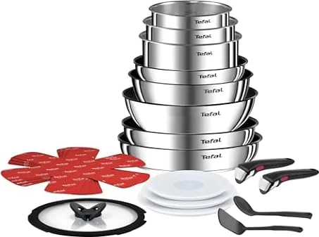 Tefal - Ingenio Emotion Batterie de cuisine - 20 pièces - Inox