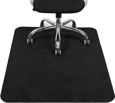 COSYLAND Tapis Chaise de Bureau, 120cm*90cm, Noir Tapis de Sol Bureau, Tapis Protection Sol Chaise Bureau, antidérapant, Tapis de Protection de Sol Convient au Bureau à Domicile