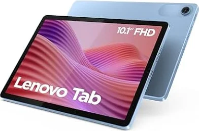 Lenovo Tab - Tablette Tactile 10.1'' WUXGA (MediaTek Helio G85, 8Coeurs, RAM 4Go, 64Go eMMC 5.1, Android 14, Wifi5 + Bluetooth) Étui Transparent - Polar Blue