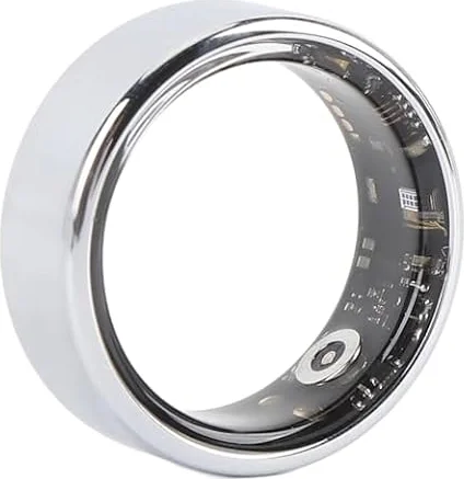 Anneau Intelligent, Anneau de Suivi de Forme Physique, Suivi de santé Sportif sans Fil avec Application, Suivi d'activité Bluetooth pour Hommes et (Taille 9 (diamètre intérieur