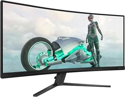 PHILIPS Evnia 34M2C3500L - Moniteur de Jeu incurvé WQHD 34 Pouces, 180 Hz, 0,5 ms, HDR10, FreeSync Premium, HDR10 (3440x1440, 2X HDMI, DisplayPort 1.4) Gris foncé