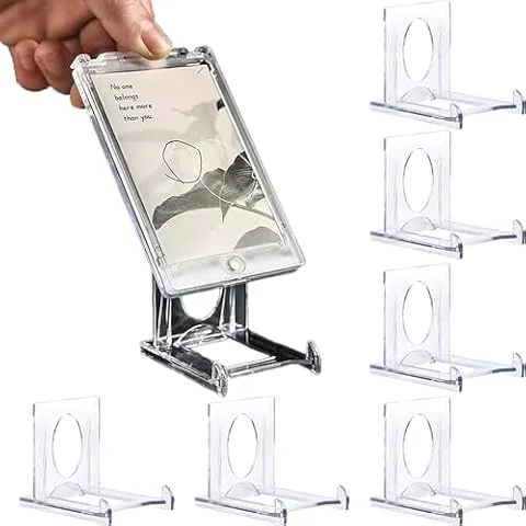 HZHSSG Présentoir Acrylique de Cartes Mini 12 Pièces – Support Réglable en Présentoir pour Cartes de Collection, Cartes PSA, Cartes de Baseball, Cartes de Sport