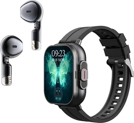 YUEHISY Yunir Montre Intelligente avec écouteurs, Montre Intelligente HD 2,01 avec Suivi de la santé et de la Forme Physique pour Hommes et Femmes (répondre/Passer des appels) Montre de