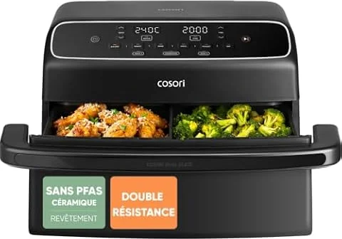 Cosori Air fryer Twinfry Compact 8,6L Revêtement Céramique