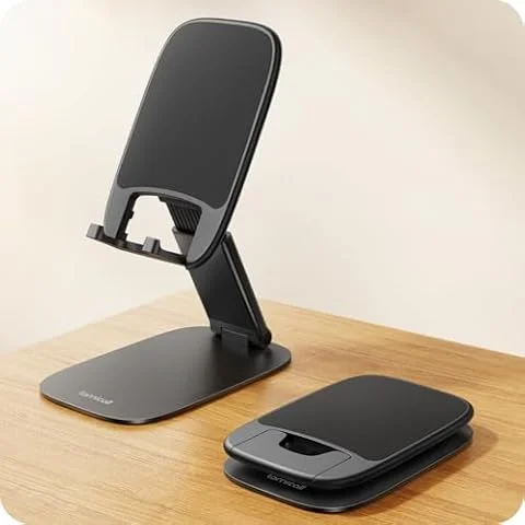 Lamicall Support Téléphone Bureau Pliable - [15mm Ultrafin] Base Métallique