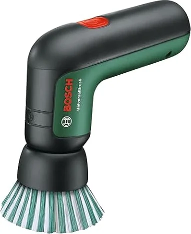 Bosch Brosse de nettoyage électrique UniversalBrush (batterie intégrée de 3,6 V, 1 câble micro USB et 4 accessoires de nettoyage fournis, dans un emballage en carton)