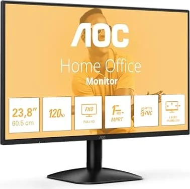 AOC Moniteur 24B31H 24 Pouce 120Hz IPS Dalle, 4ms GtG, (1920x1080 HDMI 1x 1.4) Noir