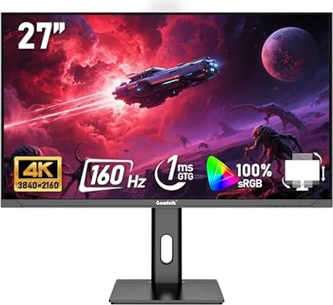 Gawfolk Écran PC 27 Pouces IPS, Moniteur de Jeu 4K UHD 160Hz