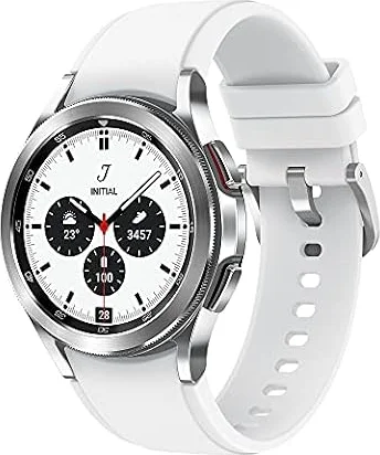 Samsung Galaxy Watch4 Classic Montre connectée Ronde Bluetooth Wear OS, Lunette rotative, Montre de Fitness, traqueur de Fitness, 42 mm, Argent
