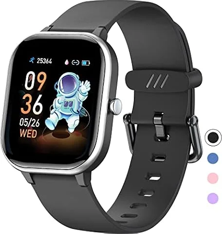 HENGTO Fitness Tracker Activité Enfants, IP68 étanche smartwatch avec Moniteur de Fréquence, Montre de Fitness, Montre pour Enfants, Cadeaux d'anniversaire pour garçons et Filles de 6-16 Ans