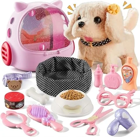 Jouet Chien Interactif pour Enfants,Cadeau Fille 4 5 6 7 8 ans Robot Chien