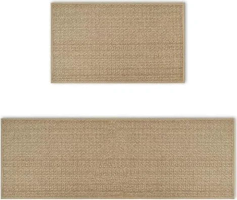 Artoid Mode Tapis de cuisine absorbants pour décoration intérieure et extérieure, tapis de cuisine lavables 43 x 73 cm et 43 x 118 cm, lot de 2