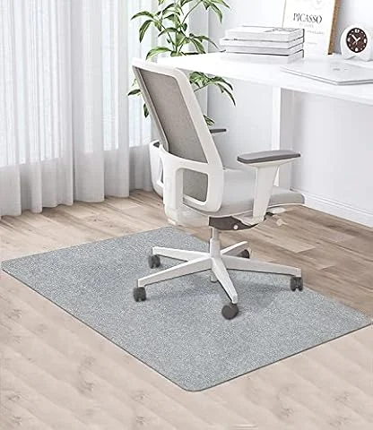 Tapis de Protection du Sol pour Chaise de Bureau, 90 x 120 cm, Gris Clair