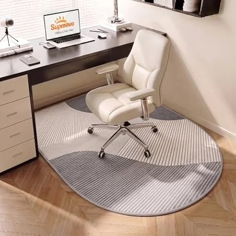 Tapis de Chaise de Bureau 120 x 90 cm, Tapis Protège-Sol Antidérapant pour Sols Durs, Design Tapis Décoratif, sous-Chaise de Bureau, Roulement Silencieux, pour Parquet, Stratifié, Bois et Carrelage