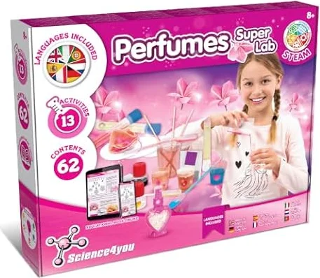 Science4you Super Laboratoire de Parfum pour Enfants +8 Ans - Jeux pour Fabriquer des Parfums, Kits Éducatifs de Sciences, Jeu avec +13 Experiences pour Enfants, Cadeau pour Fille 7 8 9 10+ Ans