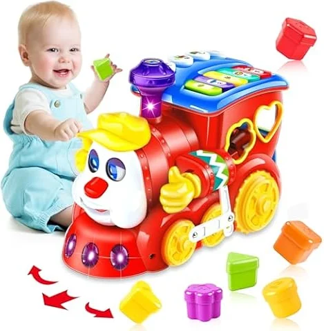 Jouet Enfant 1 an Garcon Fille Train Rouge Jouet Bebe 6 9 12 18 Mois