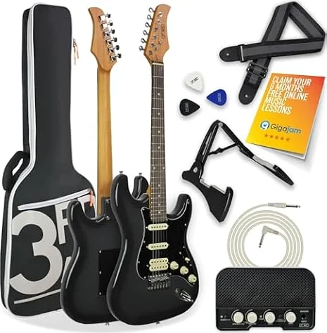 3rd Avenue Stateside Guitare Électrique 4/4 avec Ampli, Rushmore Grey