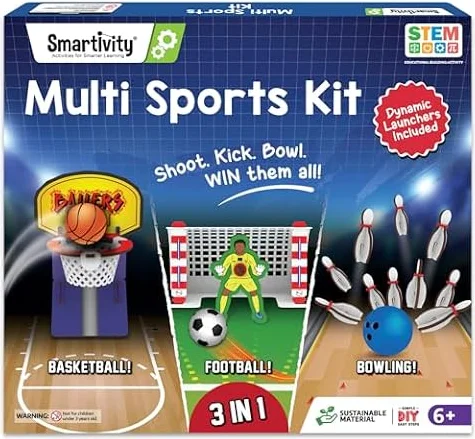 Smartivity Kit multi-sports pour enfants de 6 à 14 ans | Idées de cadeaux d'anniversaire cool pour garçons et filles | Jouet scientifique pour projet STEM à faire soi-même pour 6, 7, 8, 9, 10, 11, 12,